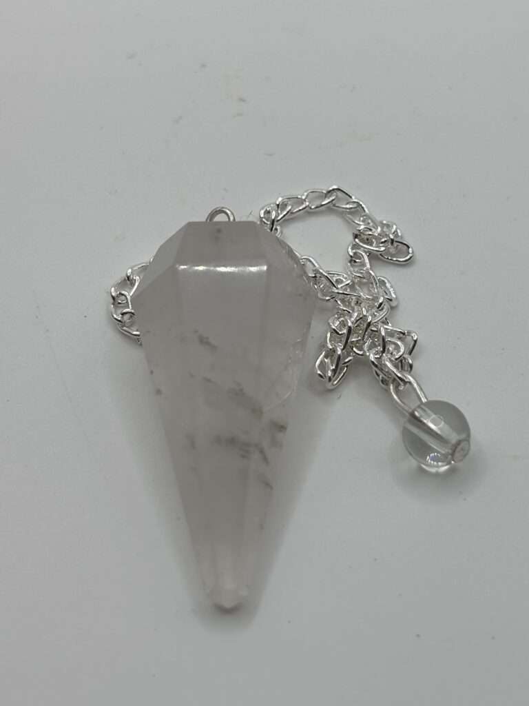 Péndulo de cuarzo blanco