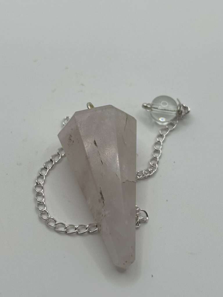 Péndulo de cuarzo rosa