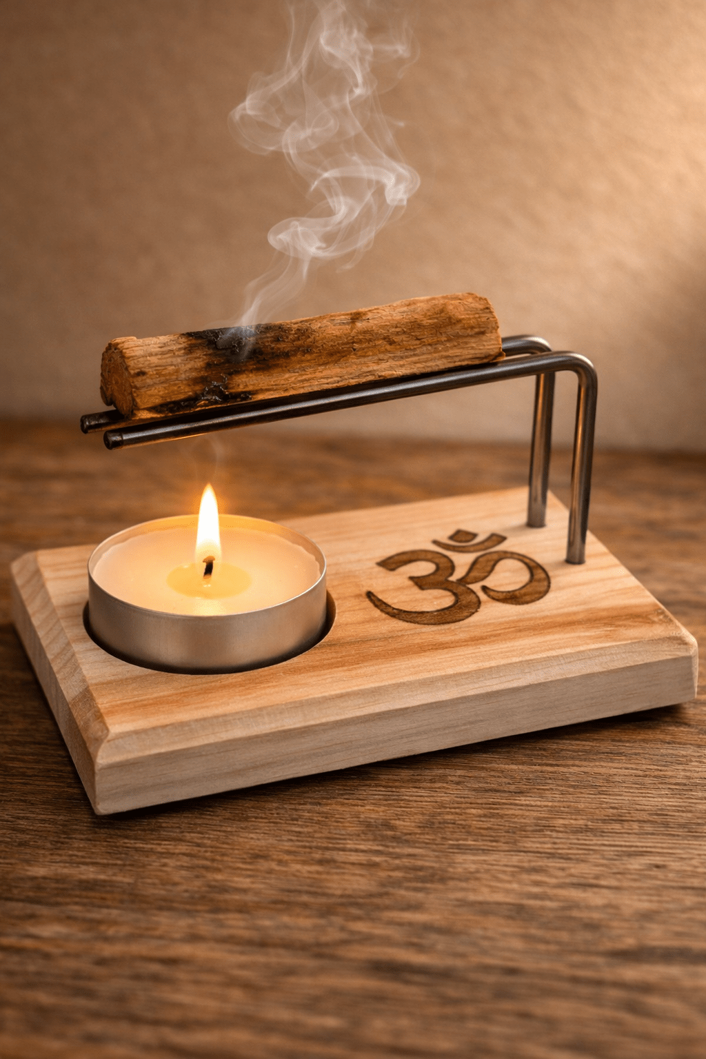 Quemador de Palo Santo Artesanal con Vela