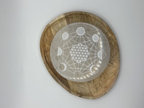 Placa circular de Selenita natural - Imagen 3