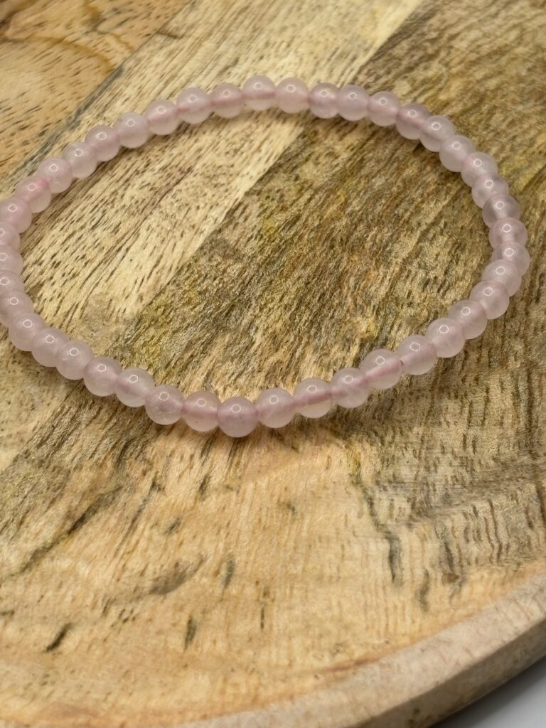 pulsera de cuarzo rosa