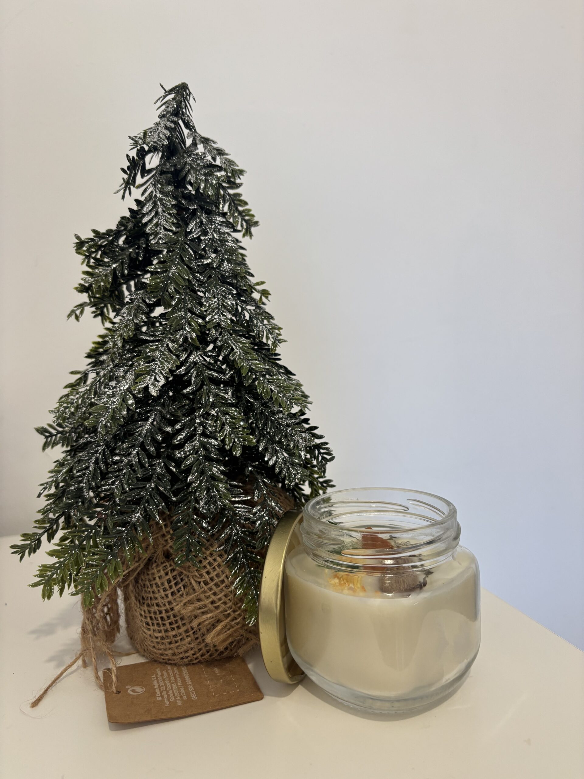 Vela Artesanal de cera de soja Navidad en el bosque - Imagen 7