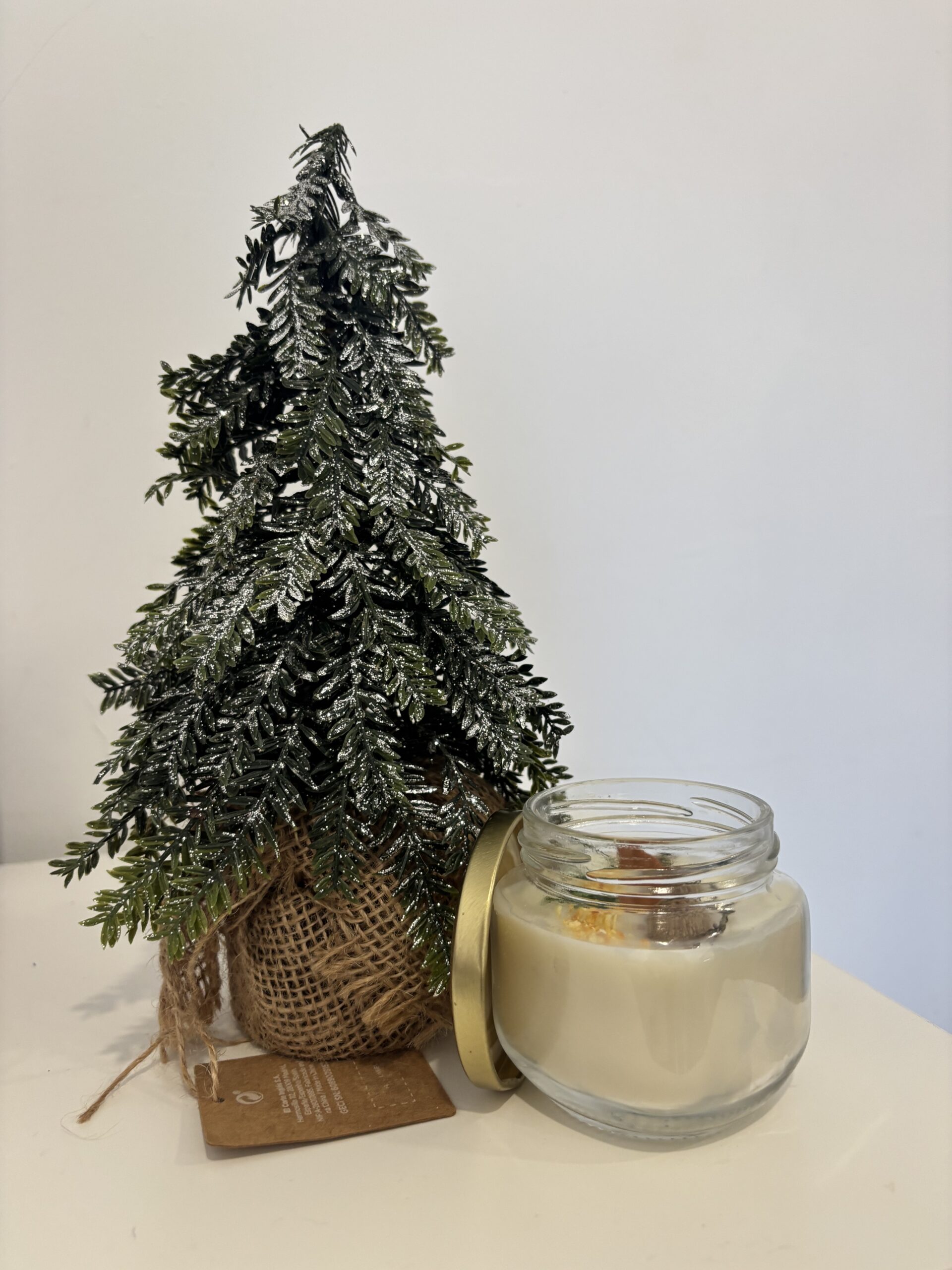 Vela Artesanal de cera de soja Navidad en el bosque - Imagen 8