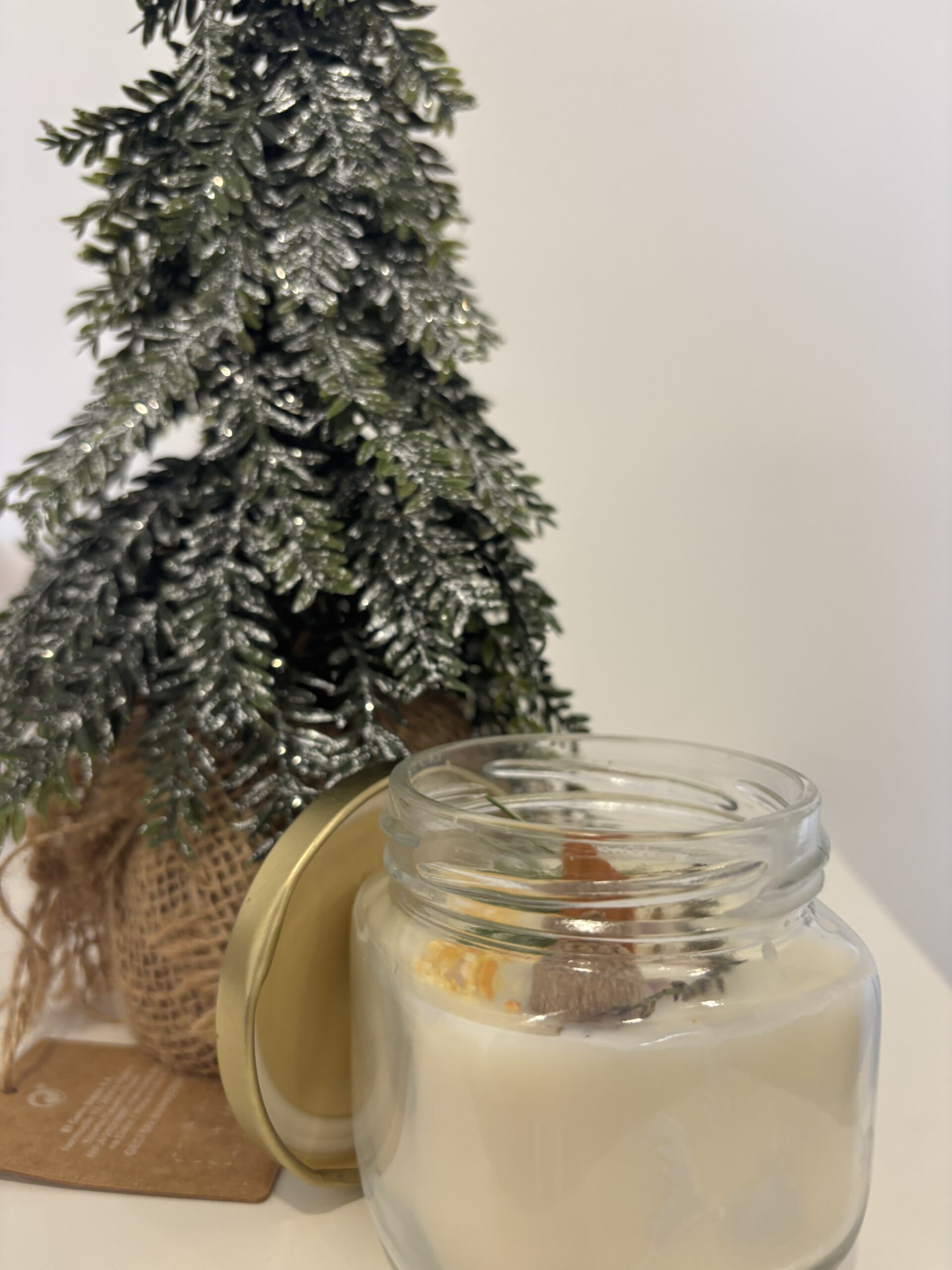 Vela Artesanal de cera de soja Navidad en el bosque - Imagen 6