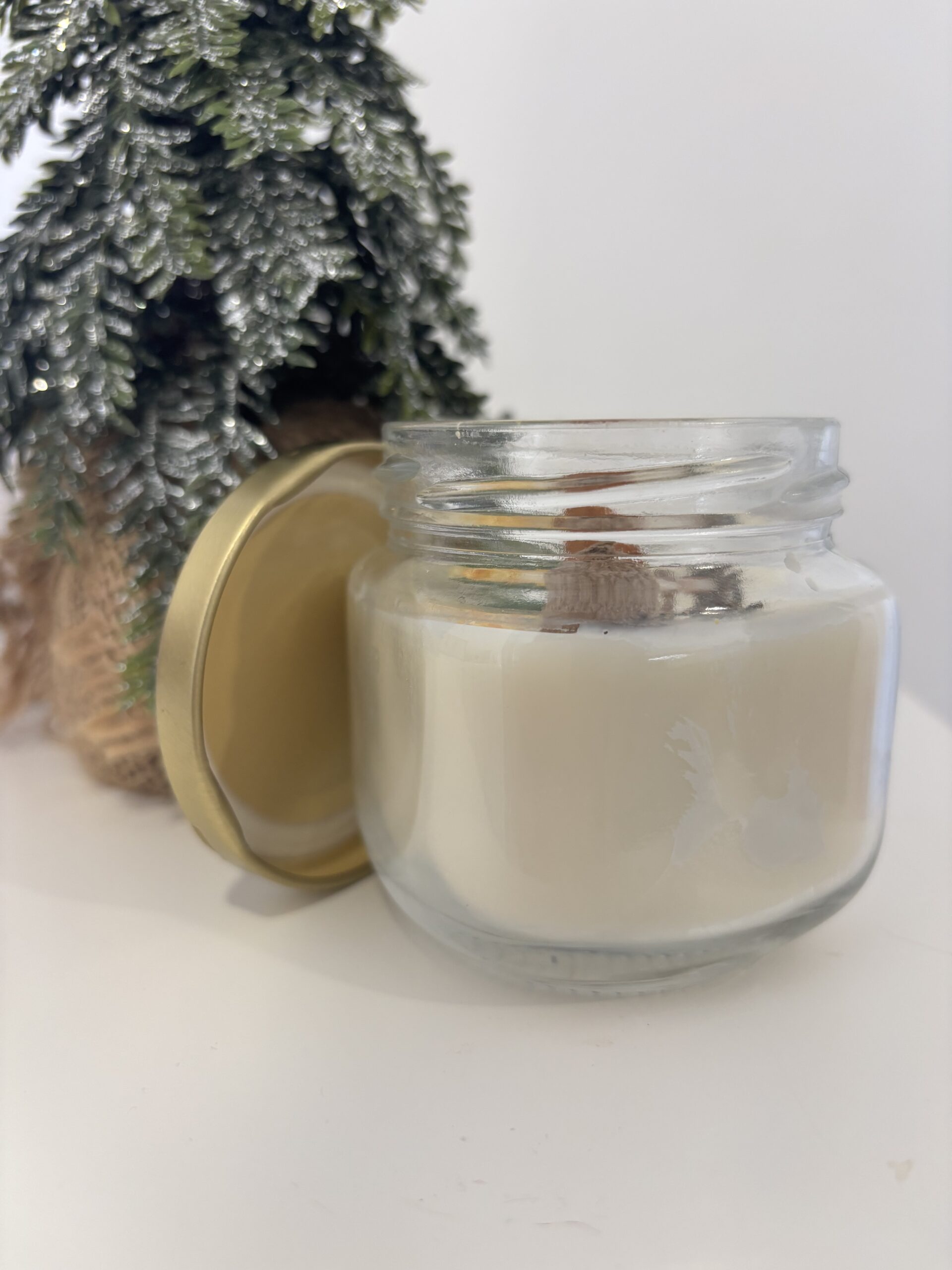 Vela Artesanal de cera de soja Navidad en el bosque - Imagen 4