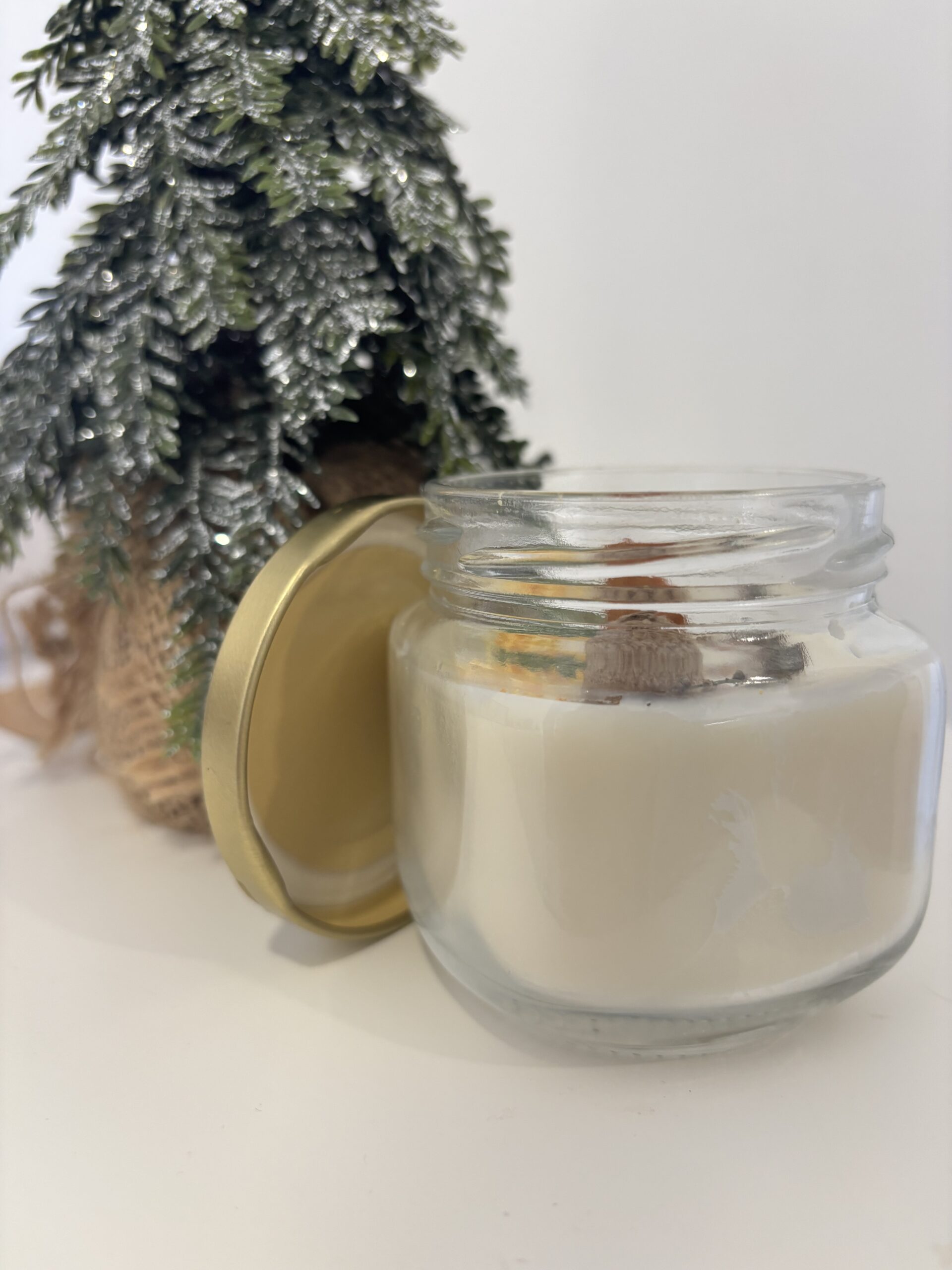 Vela Artesanal de cera de soja Navidad en el bosque - Imagen 3