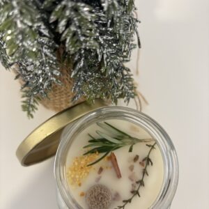 Vela de cera de soja con motivos