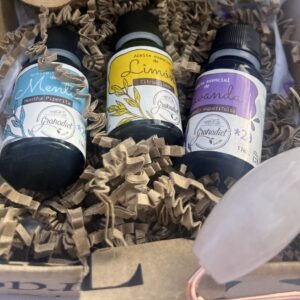 Aceite esencial de lavanda, menta y limón