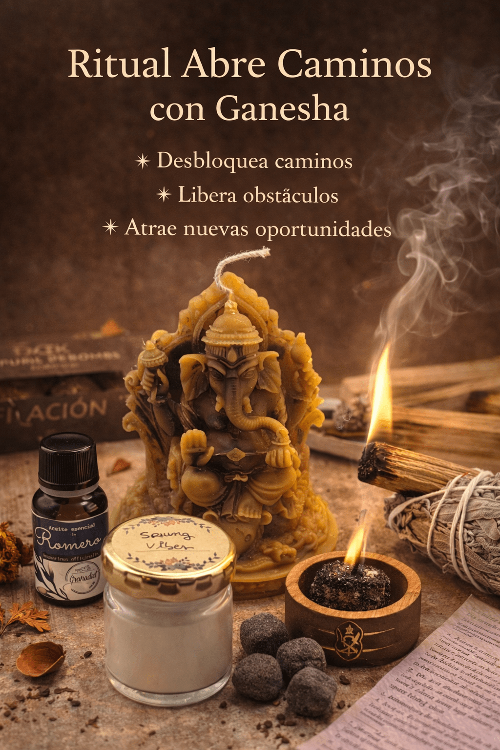 Ritual Abrecaminos Ganesha Completo para Limpieza y Oportunidades