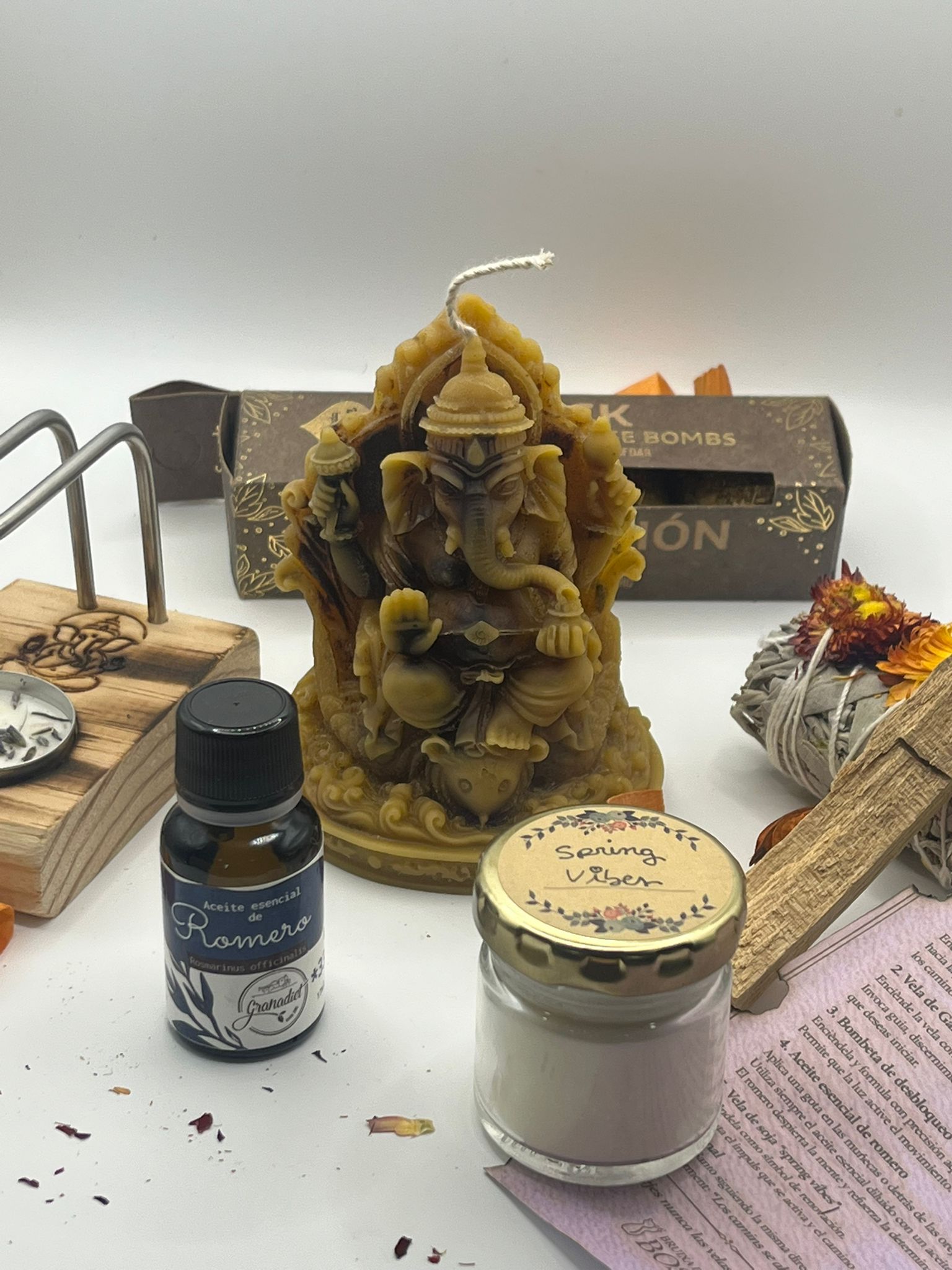 detalle del Kit ritual abrecaminos de ganesha